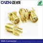 PCB穿孔安装直通式SMA插座SMA-KWE四脚90度射频同轴连接器