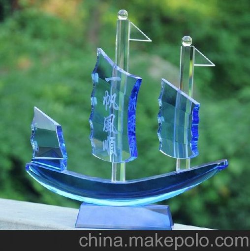 供應一帆風(fēng)順水晶船水晶制品廣州圖片