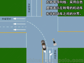 交通标线:南京道路划线-左转弯导向标线@南京达尊道路标线公司
