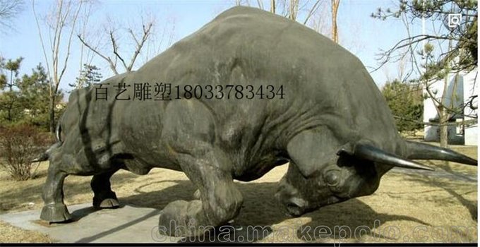 玻璃鋼牛雕塑石雕銅雕廣場(chǎng)室外工藝品 雕塑圖片