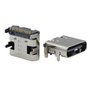 TYPE-C16p 母座 四脚 卧式 贴片 带柱 黑胶 type-c USB3.1