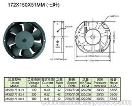 上海现货低价出售AFB175122H  风机风扇电机便宜