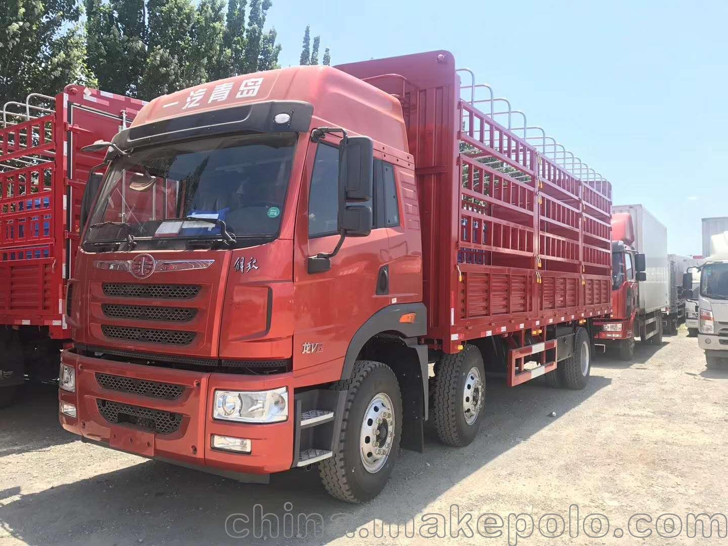 北京一汽青岛解放龙vh南方版6.8米板车载货车专卖销售