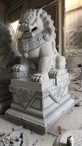 石雕獅子/武漢石獅子/祠堂石獅子廠(chǎng)家/漢白玉石獅子