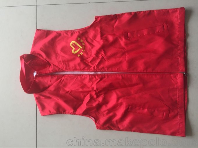 西安馬甲批發(fā)志愿者紅馬甲印企業(yè)log加急出貨圖片