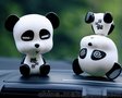 搪胶摇头公仔可爱汽车摆件 搪胶创意汽车饰品