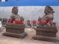 玻璃钢麒麟雕塑，玻璃钢仿铜麒麟厂家