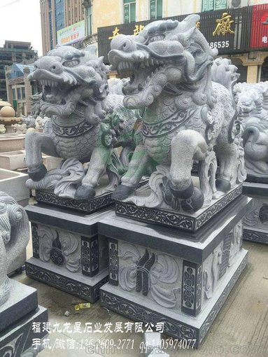 青石麒麟現(xiàn)貨 麒麟石雕定做 石雕神獸雕刻圖片