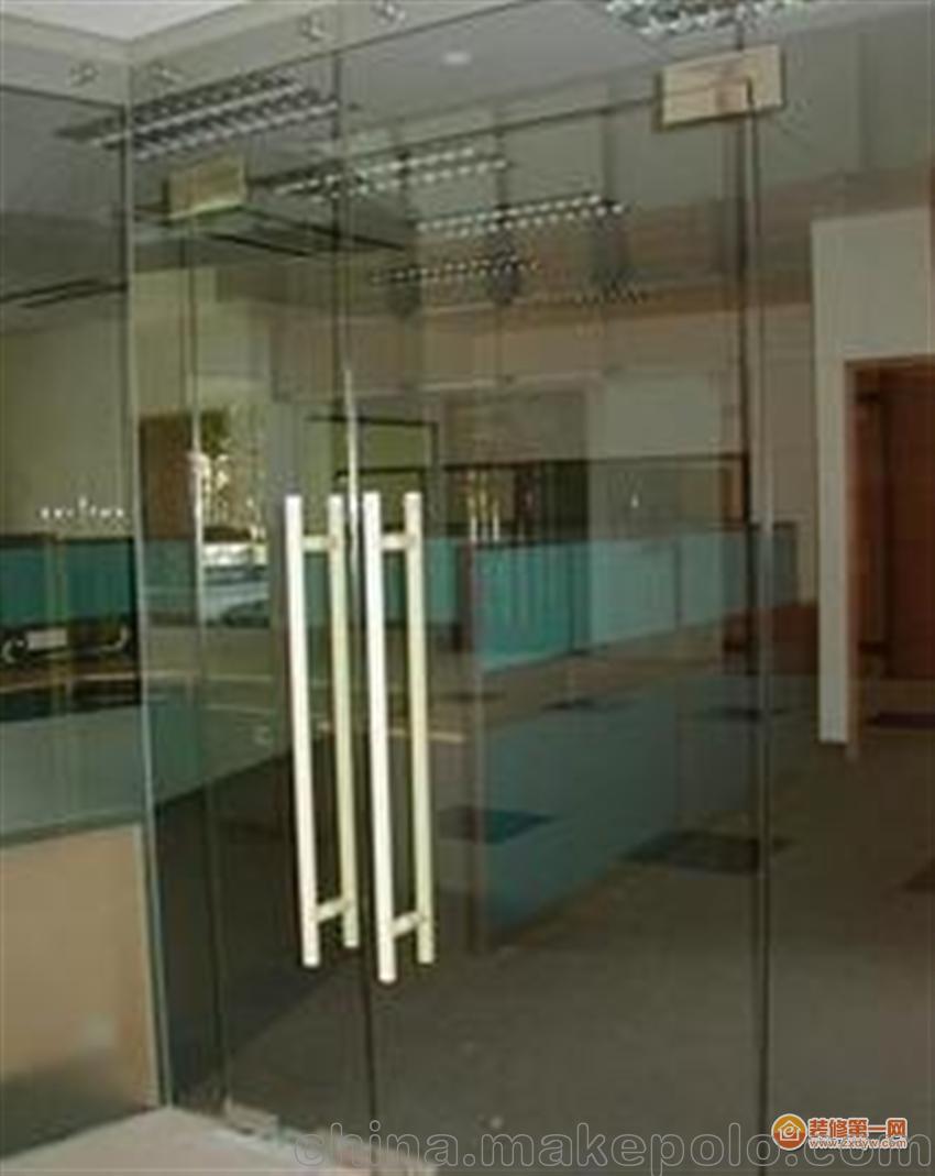 广东深圳深圳上门测量定做办公室玻璃门钢化推拉门透明玻璃门更换地