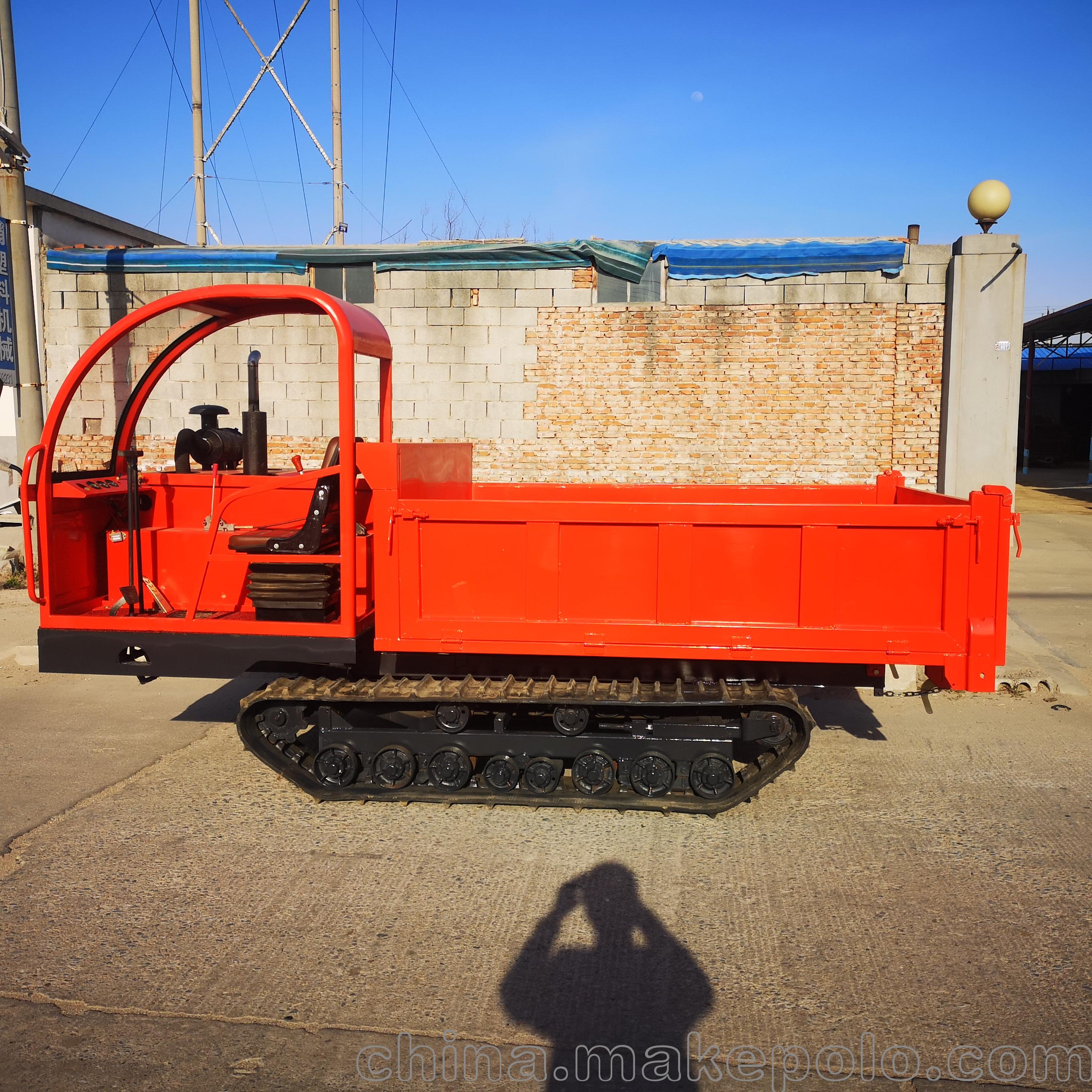 履帶翻斗車低價出售 大棚作物運輸履帶車 拉石頭自卸運輸車